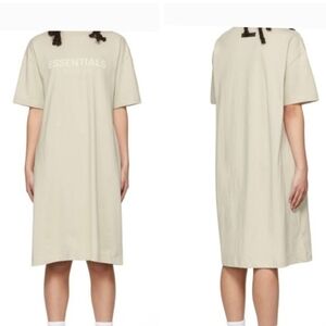 Fear Of God Essentials Core JerseyTee Dress- Egg Shell Sz XXL